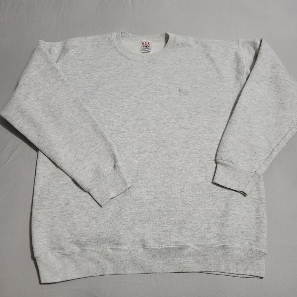 Vintage USA Olympics Sweatshirt Gray XL Made in USA 90s Official Licensed